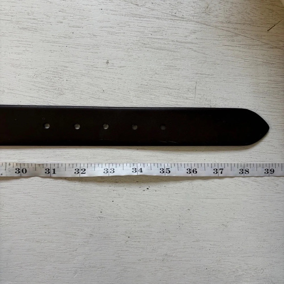 VTG Calvin Klein Jeans Dark Brown Molded Rubber Belt L 31”-35” Hole Range - Picture 2 of 7